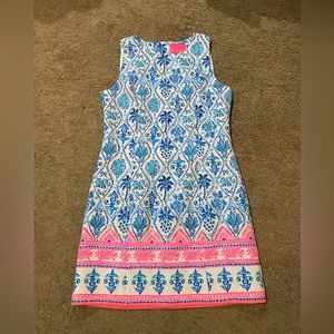 Lilly Pulitzer Mila Stretch Shift Dress Isle of Tile Engineered Resort White 8